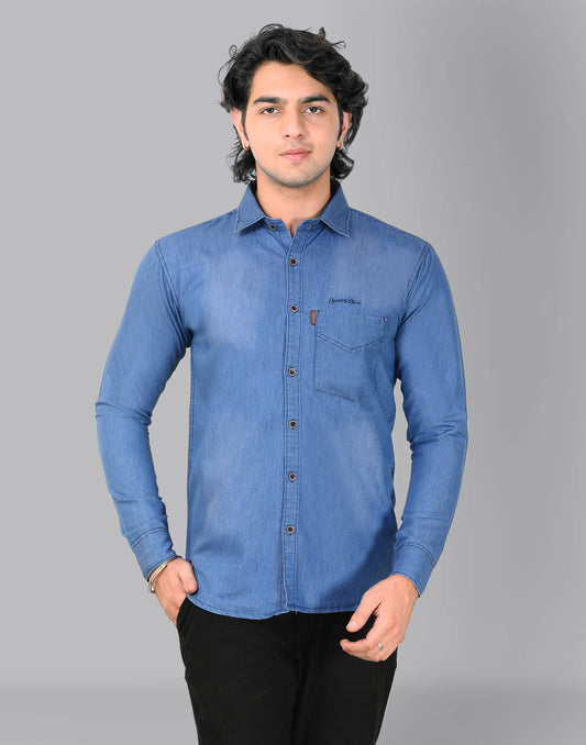 Wirlie Bentier Casual denim Light Blue shirt Full Sleeves