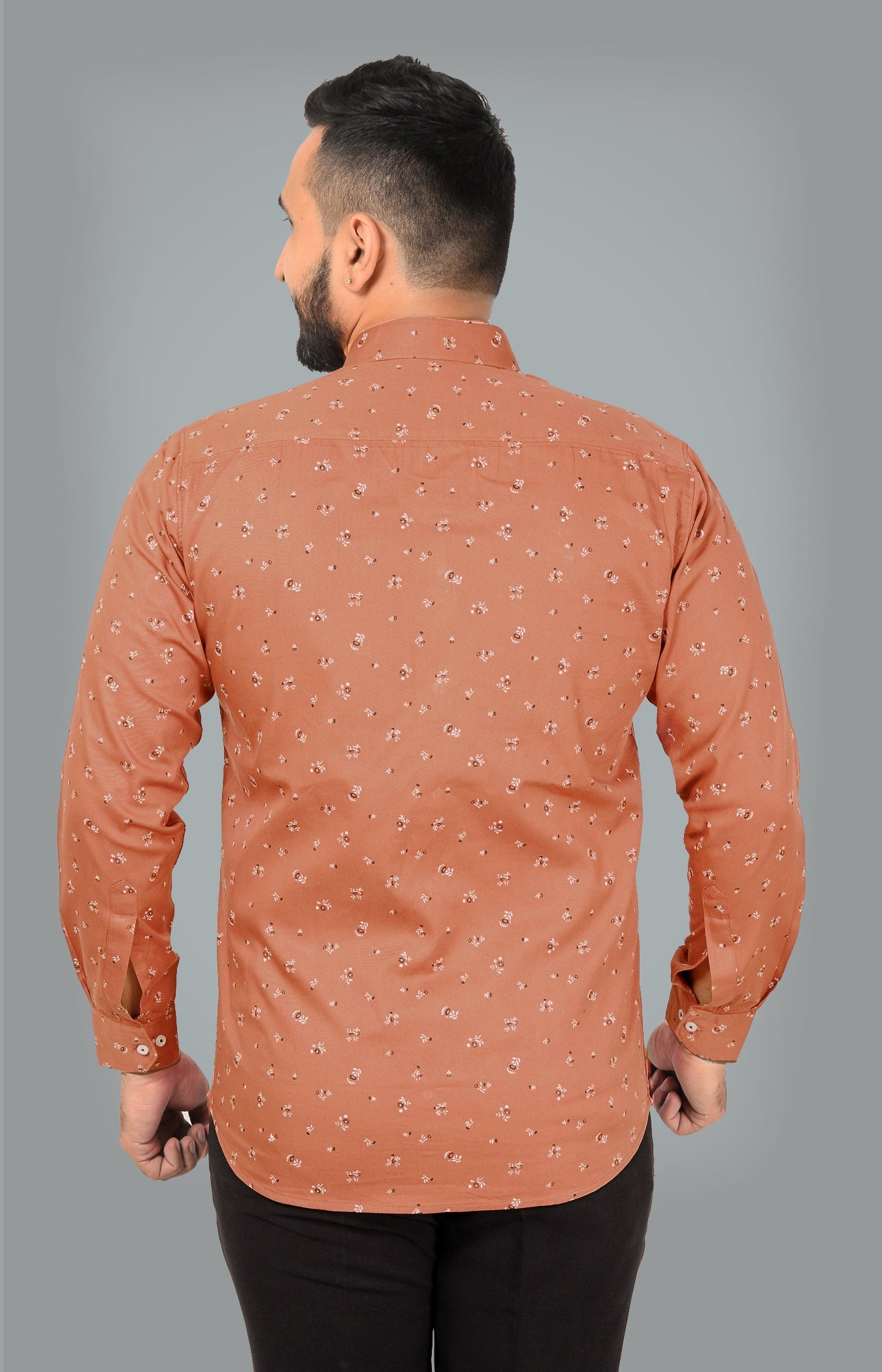 Premium Men's Slim Fit Cotton Floral Printed Shirt
